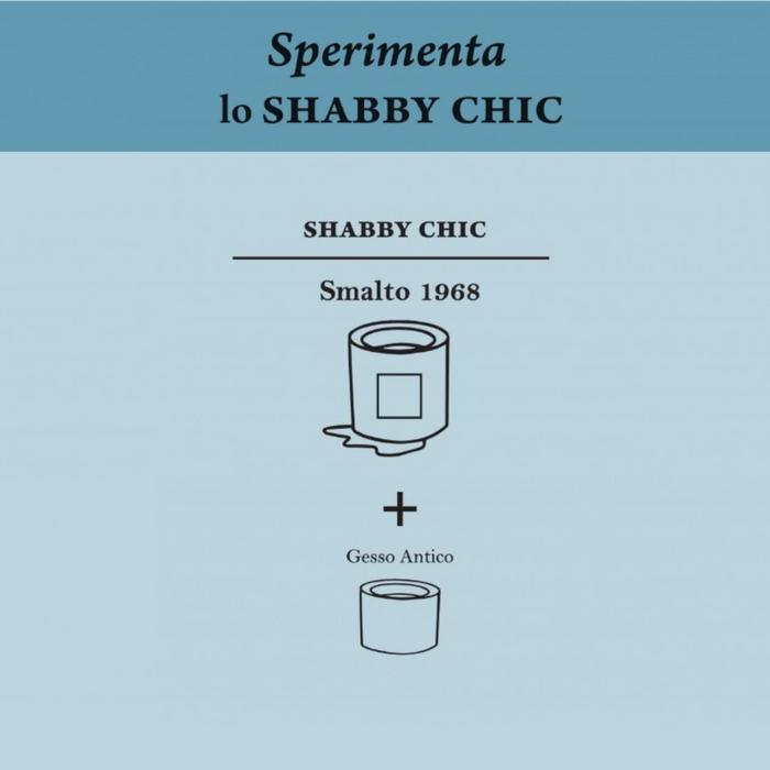 Smalto1968 base acqua gesso antico shabby chic finitura opaca multicolore l 0.5 *** colore- cuoio, confezione 1