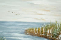 Dipinto Su Tela Mulino Cm 120X3.7X80