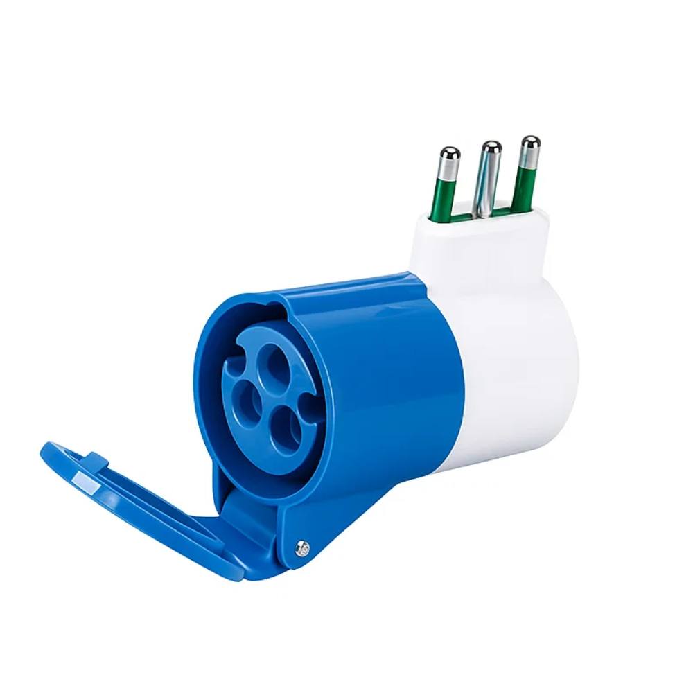 Ecova 20552 adattatore industriale con spina italiana 16a presa cee 2p+t