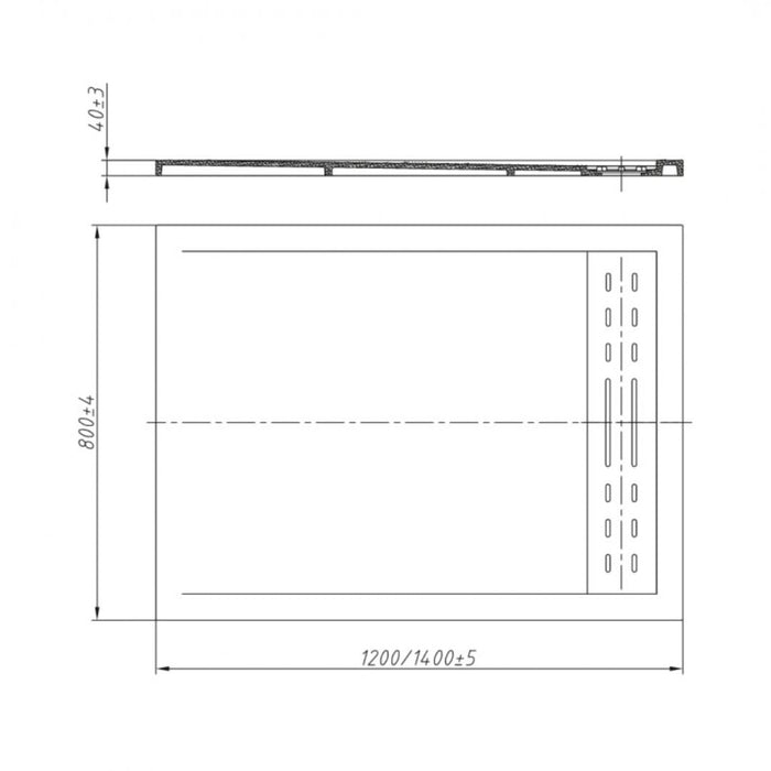 Piatto doccia mineral marmo resina antiscivolo h 4 cm *** misure l120 x p80 x h4 cm, tinta antracite, confezione 1