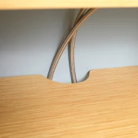 kleankin Mobile Bagno sotto Lavabo in Truciolato con Ripiani Regolabili e Lavello Curvo, 60x41.5x88 cm