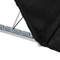 Set di 2 Tappetini da Spiaggia Imbottiti, Materassi da Spiaggia, Tappetini da Spiaggia, Schienale Reclinabile Multi-Posizioni, Borsa per il Trasporto Inclusa, Metallo e Poliestere PE, Nero