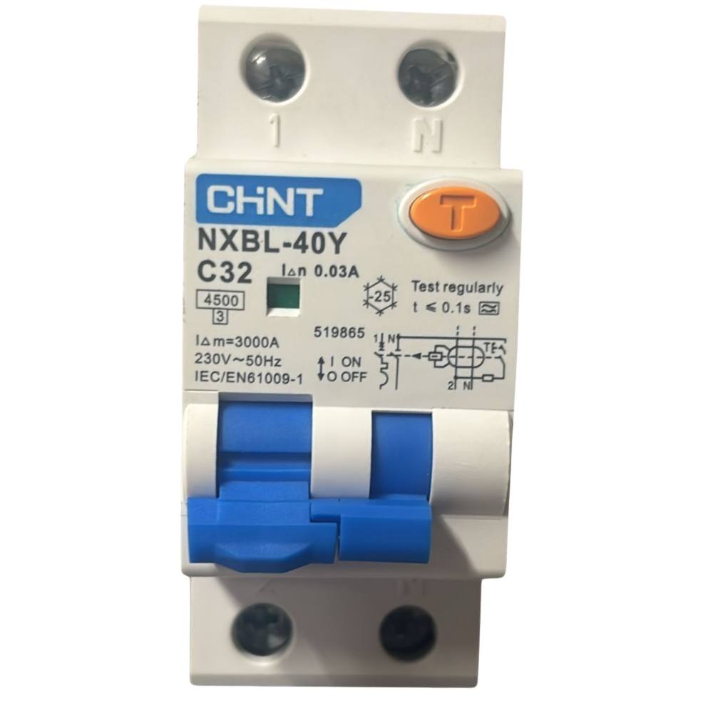 Chint 519865 interruttore magnetotermico differenziale nxbl-40y 1p+n c 32a