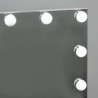 Specchio da Tavolo Professionale per Makeup con 12 Luci a LED Dimmerabili e Interruttore Touch in Stile Vintage