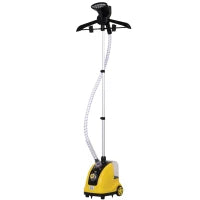 Stiratrice Verticale a Vapore, Stiratore Verticale 1950W da 1.4L con Asta Estendibile e 2 Rotelle per Abiti, Tende e Divani, in ABS e PP, 26x21.5x29 cm, Giallo