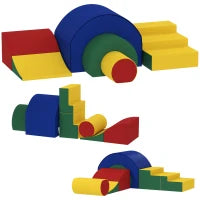 Set 5 Blocchi di Costruzioni Morbide per Bambini per Casa e Scuola, 181x39x29 cm, Multicolore