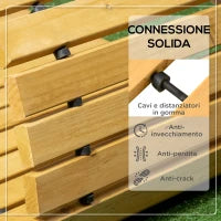 Passerella per Giardino a Doghe Arrotolabili e Semi Flessibile, in Legno di Abete, 185x60 cm, Giallo