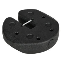 Set di 4 Pesi di Zavorra Circolari per Gazebo, Tenda con Picchetti di Rinforzo e Cordino per il Trasporto, HDPE, Nero