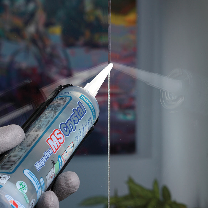 Silicone trasparente mapei mapeflex ms crystal per sigillature invisibili 300 ml