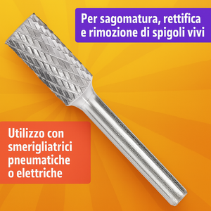 Fresa rotativa cilindrica carburo tungsteno sagomatura ingco