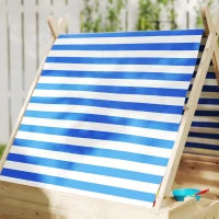 Sabbiera per Bambini con Tetto a Tenda, Resistente alle Intemperie, Per 3 Bambini di Età 3-6 Anni, 120 x 120 x 126.5 cm, Legno Naturale