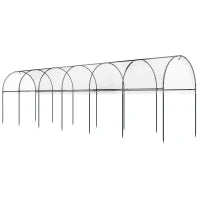 Serra da Giardino, Serra per Pomodori con 5 Archi in Acciaio, Copertura in PE, 6 x 1.23 x 1.71 m, Trasparente