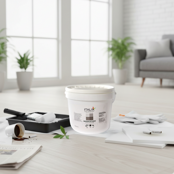 Sbiancafumo pittura acrilica bianco antimacchia e antialone *** formato 2.5 lt, confezione 1