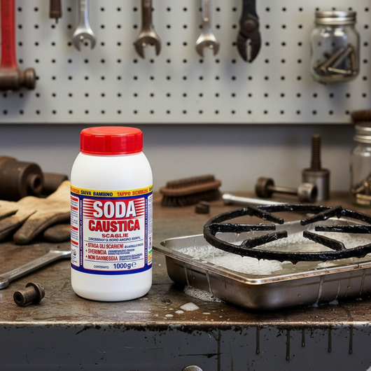 Soda caustica scaglie 1 kg per pulizie e svernicianti