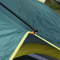 Tenda da Campeggio 2 Posti con Apertura Automatica, Tasche Interne e Tappetino, 205x195x135 cm, Verde Oliva