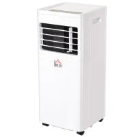 Condizionatore d'Aria Mobile, 7000BTU 3-in-1 Climatizzatore, Raffreddamento, Deumidificazione e Ventilazione, con Telecomando Timer 24h, 2 Velocità, per 10-15 m², Bianco