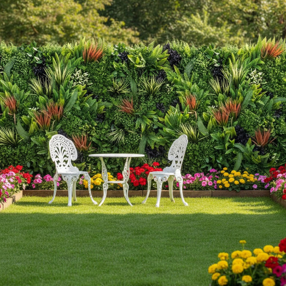 Pannello decorativo siepe artificiale interni esterni 100 x 100 x h5 cm kenya