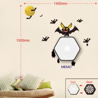 Sticker Da Muro Bat Con Lavagnetta E Bersaglio Cm 140X130