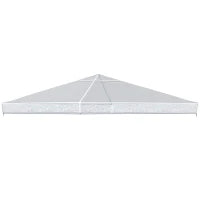 Copertura per Gazebo 3x3 m in PVC Impermeabile e Trasparente con Corde di Sicurezza, 300x300x80 cm