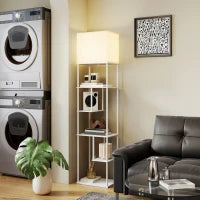 Lampada da Terra con Ripiani Temperatura di Colore Regolabile 3000K-6500K Telecomando Lampadina E27 Bianco