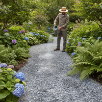 Pavimento drenante fai da te ciottoli in marmo e resina grigio bardiglio 15,750 kg