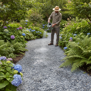 Pavimento drenante fai da te ciottoli in marmo e resina grigio bardiglio 15,750 kg