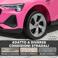 Macchina Elettrica per Bambini 12V con Telecomando, Velocità 3-8km/h, Luci e Musica, Età 3-5 Anni, Rosa