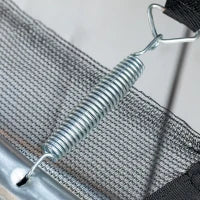 Trampolino Elastico Esterni con Rete di Sicurezza e Pali Imbottiti per Adulti e Bambini, 244x244x205cm