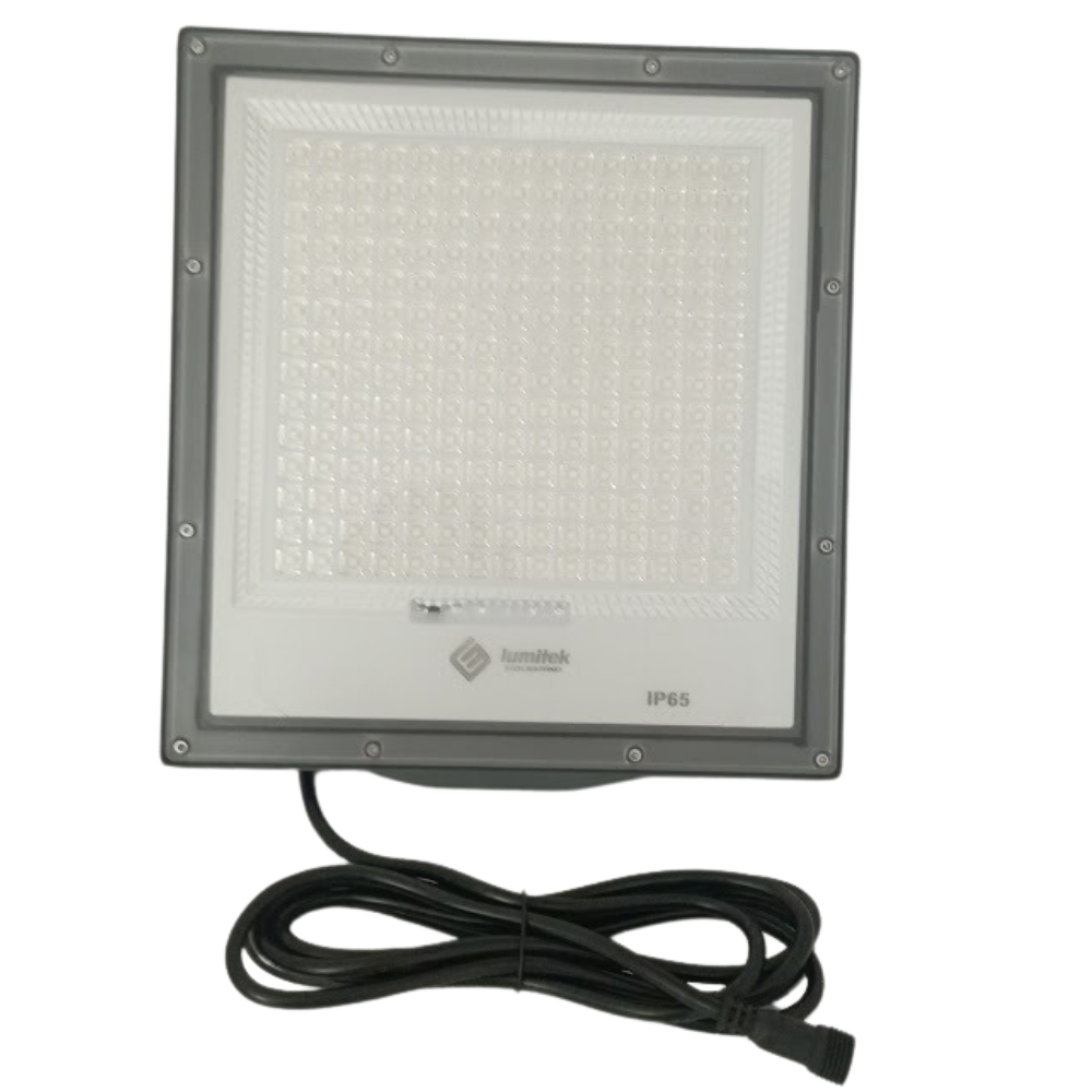 Proiettore led con pannello solare serie light on programmabile con telecomando *** potenza 300w, confezione 1