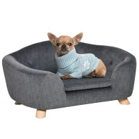 Cuccia per Cani di Taglia Piccola (Max 10kg) con Cuscino, 70x47x30cm - Grigio Antracite