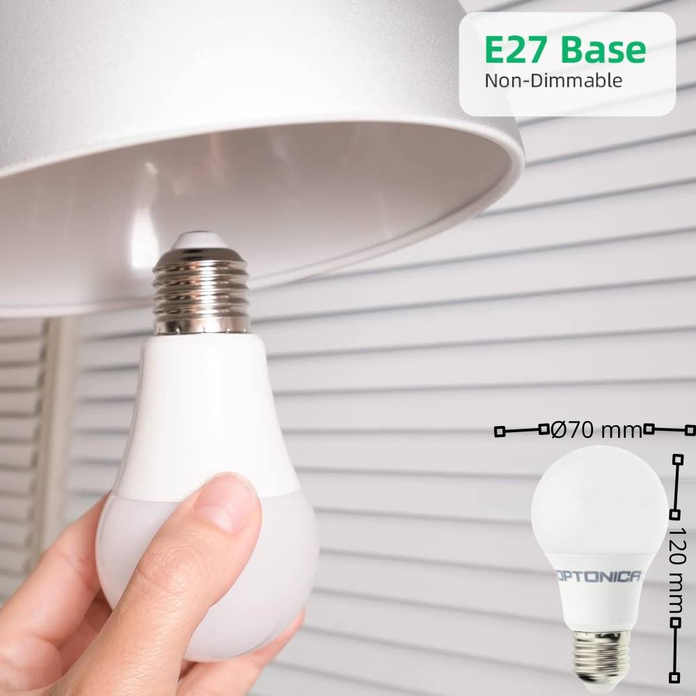 Optonica 1748 lampadina led e27 a70 18w 6000k 1880 lumen 270Â° non dimmerabile