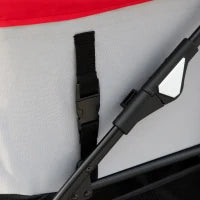 Passeggino per Cani Pieghevole con Trasportino Rimovibile e Tettuccio, 82x49.5x98cm, Rosso