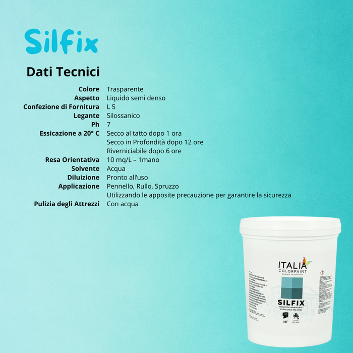 I pre trattamenti primer silfix consolidante silossanico colore trasparente *** formato 5 lt, confezione 1