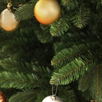 Albero di Natale in Plastica con 1050 Rami e Base Pieghevole in Acciaio, Ø120x180 cm, Verde