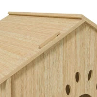 Casetta per Cani da Interni con Finestrella e Ingresso Anteriore, in Legno, 49.5x41x51 cm, color Rovere