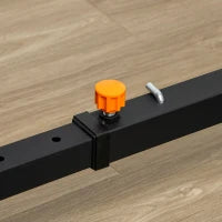 Porta Bilanciere Regolabile con Supporti per Dip Station e Push Up, 111-151x69x120-150 cm, Nero