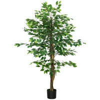 Pianta Artificiale di Ficus Alta 150cm per Interno ed Esterno con Vaso Incluso