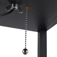 Lampada Lampadina da Terra Salvaspazio con Ripiani Durevole Cotone, MDF 26 x 26 x 160 cm Nero, bianco