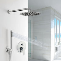 Kit doccia tondo completo di soffione doccetta e miscelatore con deviatore hope