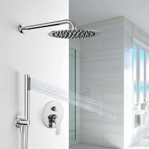 Kit doccia tondo completo di soffione doccetta e miscelatore con deviatore hope