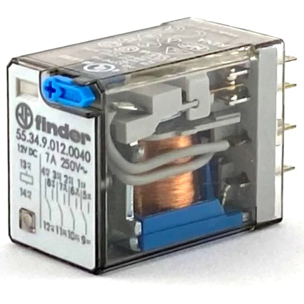 Finder serie 55 relè ad innesto su zoccolo con 4 contatti 7a uso industriale