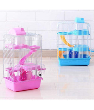 Trade Shop - Gabbia Per Criceti Criceto Portatile Casa A Più Livelli In Plastica 23x17x45 Cm -