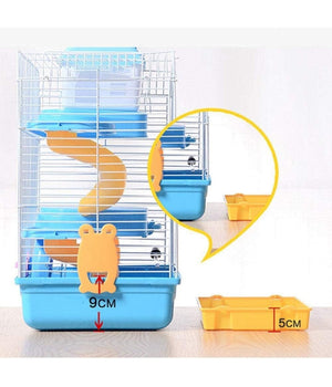 Trade Shop - Gabbia Per Criceti Criceto Portatile Casa A Più Livelli In Plastica 23x17x45 Cm -