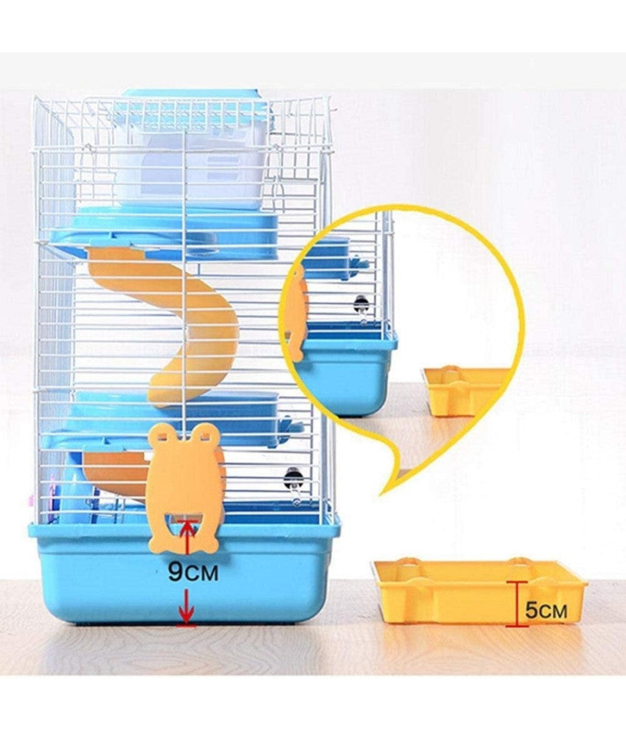 Trade Shop - Gabbia Per Criceti Criceto Portatile Casa A Più Livelli In Plastica 23x17x45 Cm -