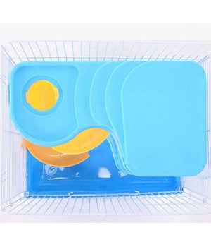 Trade Shop - Gabbia Per Criceti Criceto Portatile Casa A Più Livelli In Plastica 23x17x45 Cm -