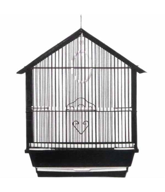 Gabbia Per Uccelli Gabbietta Canarini Colori Assortiti 45x28x34 Forma Casetta         