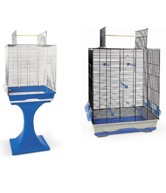 Gabbia Per Uccelli Pappagalli Ambra Apertura Superiore Supporto 56,5x36,5x138cm         