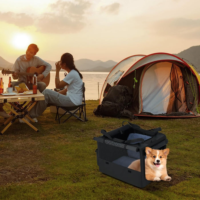 Gabbia morbida pieghevole per cani, Borsa da trasporto con caratteristiche pratiche per animali-Giochi e accessori per cani