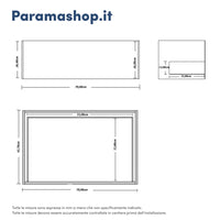 Mobile bagno sospeso modulare 70cm due cassetti apertura push&pull rovere gransasso con top | Galdor
