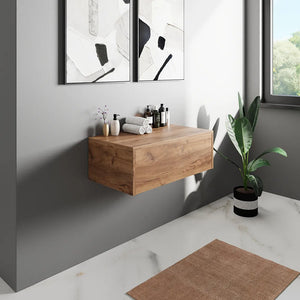 Cassettone scorrevole con apertura push&pull 80cm rovere gransasso | Galdor